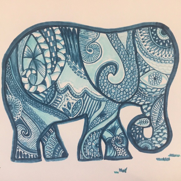 Elephant original art - Picture 2 of 3